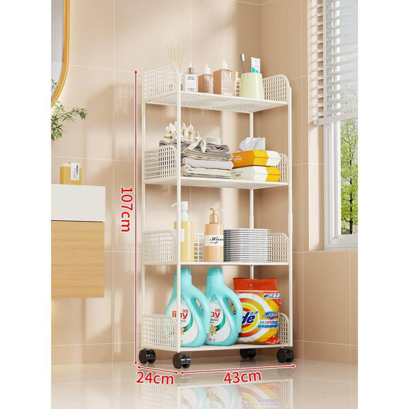Μπάνιο: πολυπίπεδη μεταλλική μονάδα αποθήκευσης με ρόδες για καλλυντικά και νεροχύτη