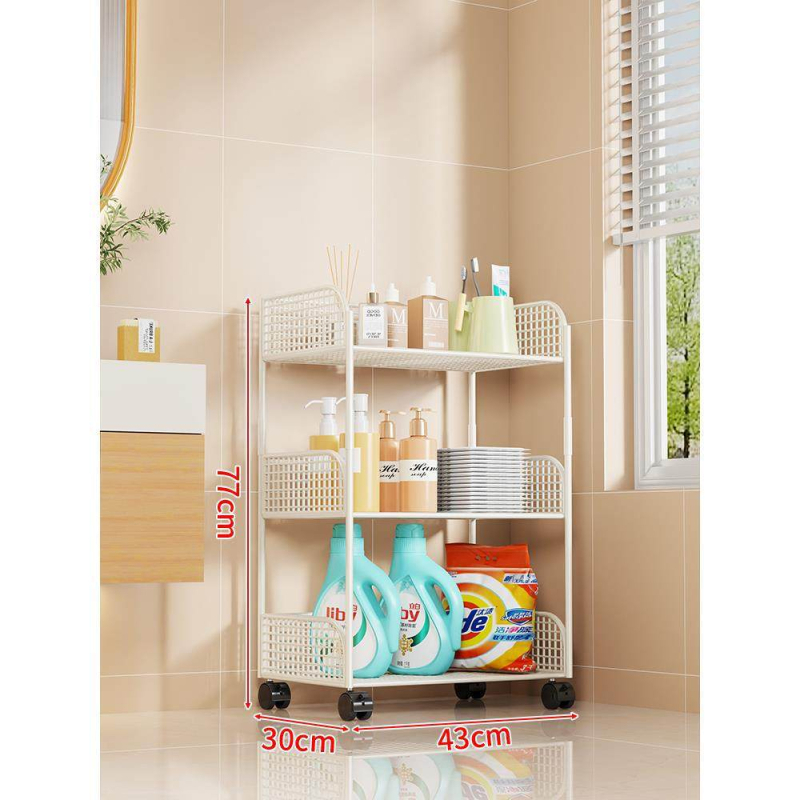 Μπάνιο: πολυπίπεδη μεταλλική μονάδα αποθήκευσης με ρόδες για καλλυντικά και νεροχύτη