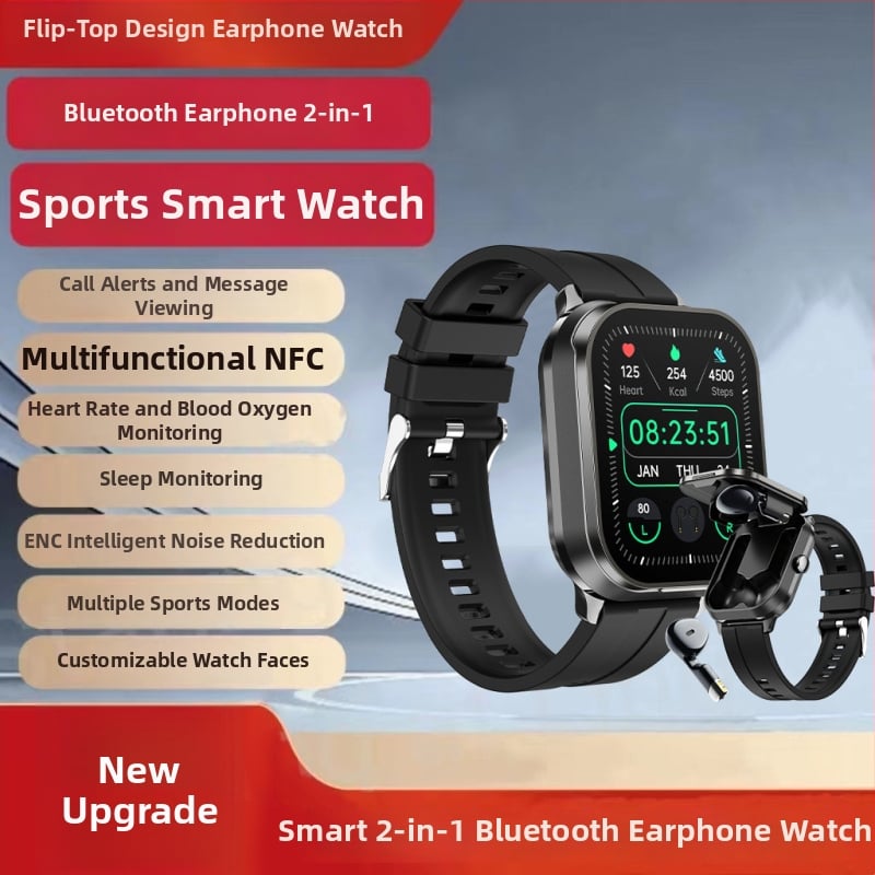 Pametni sat s Bluetooth pozivima i uključenim stereo slušalicama, praćenje otkucaja srca, krvnog tlaka, zasićenja krvi i sna