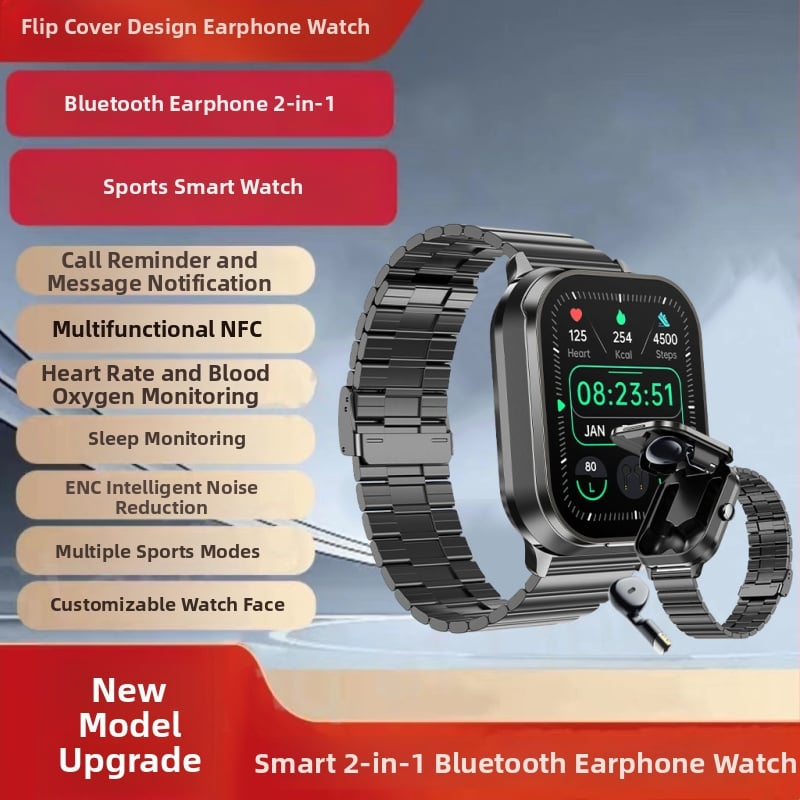 Pametni sat s Bluetooth pozivima i uključenim stereo slušalicama, praćenje otkucaja srca, krvnog tlaka, zasićenja krvi i sna