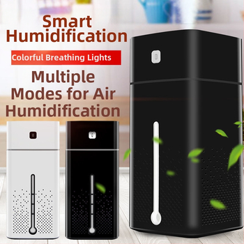 Inteligentný zvlhčovač do domácnosti a kancelárie, tichý chod, nádrž 0,5–1 L, 3 a viac výstupov hmly, konštantná vlhkosť, napájanie batériou (do miestností do 10 m2)