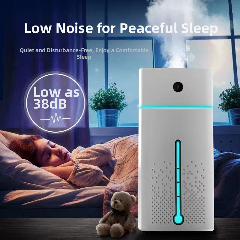 Inteligentný zvlhčovač do domácnosti a kancelárie, tichý chod, nádrž 0,5–1 L, 3 a viac výstupov hmly, konštantná vlhkosť, napájanie batériou (do miestností do 10 m2)
