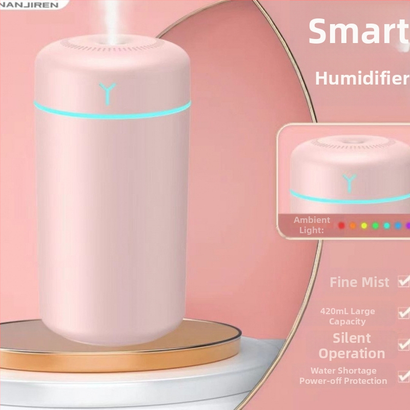 Inteligentný zvlhčovač do domácnosti a kancelárie, tichý chod, nádrž 0,5–1 L, 3 a viac výstupov hmly, konštantná vlhkosť, napájanie batériou (do miestností do 10 m2)