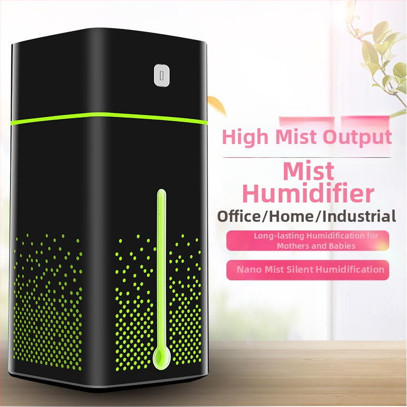 Inteligentný zvlhčovač do domácnosti a kancelárie, tichý chod, nádrž 0,5–1 L, 3 a viac výstupov hmly, konštantná vlhkosť, napájanie batériou (do miestností do 10 m2)