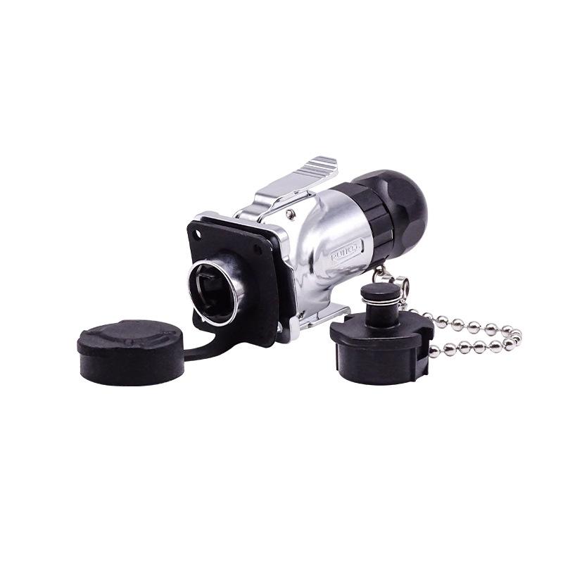 MPO vodootporni spojnik za optičko vlakno, 2–24 jezgre, Izolacijski materijal: PBT/cinkova legura