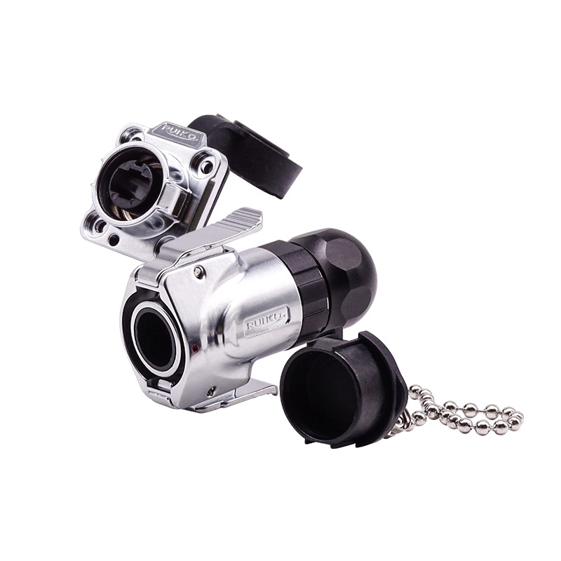 MPO vodootporni spojnik za optičko vlakno, 2–24 jezgre, Izolacijski materijal: PBT/cinkova legura