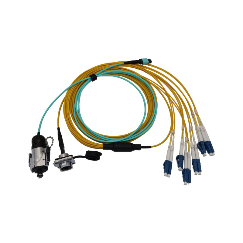 MPO vodootporni spojnik za optičko vlakno, 2–24 jezgre, Izolacijski materijal: PBT/cinkova legura