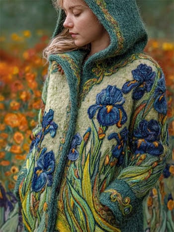 Palton de iarnă unisex cu glugă, guler rever, lungime peste 100 cm, imprimeu digital, buzunare laterale