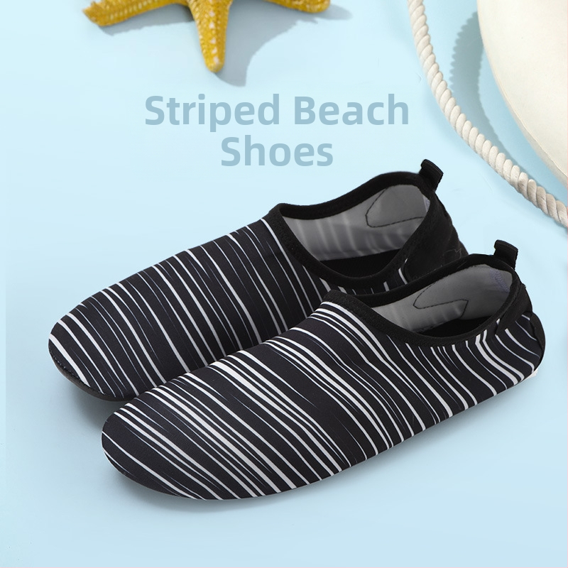 Ανδρικά παπούτσια παραλίας για νερό – κατάλληλα για βάδισμα σε νερό και snorkeling; διαπνοή με δικτυωτό εσωτερικό, αντιολισθητική σόλα από καουτσούκ, Lycra επάνω μέρος, χαμηλό προφίλ