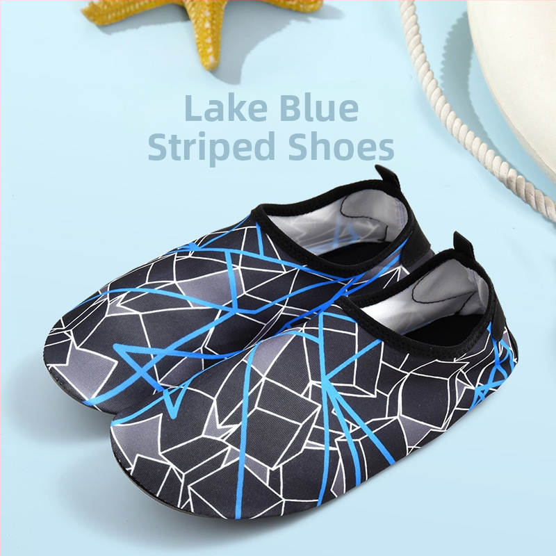 Ανδρικά παπούτσια παραλίας για νερό – κατάλληλα για βάδισμα σε νερό και snorkeling; διαπνοή με δικτυωτό εσωτερικό, αντιολισθητική σόλα από καουτσούκ, Lycra επάνω μέρος, χαμηλό προφίλ