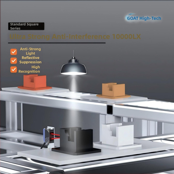 Négyzet alakú fotóelektronikus érzékelő infravörös fényforrással, gyors mozgásészlelés, detektálási módok: diffúz reflexió/through-beam/tükrös reflexió, csatlakozás: 2 m vezeték, maximális terhelési áram 100 mA
