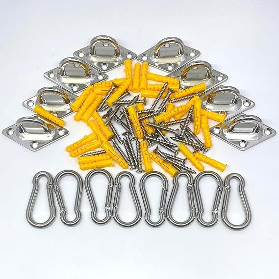 Rozsdamentes acélból készült gyémánt alakú ajtócsat készlet – kültéri függő szék hardver, márka JLDX (Anyag: rozsdamentes acél; Használat: általános célú; Márka: JLDX)