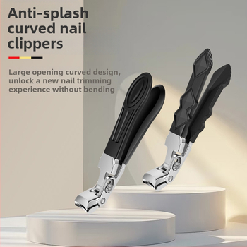 Σετ κοπτών νυχιών με μεγάλο άνοιγμα, επίπεδο στόμιο, φορητό, από πλαστικό και ανοξείδωτο ατσάλι