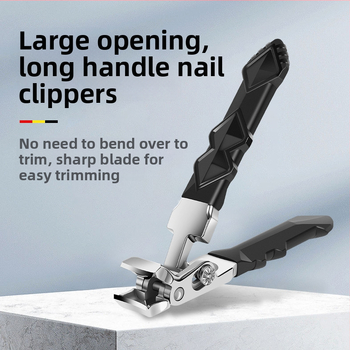 Σετ κοπτών νυχιών με μεγάλο άνοιγμα, επίπεδο στόμιο, φορητό, από πλαστικό και ανοξείδωτο ατσάλι