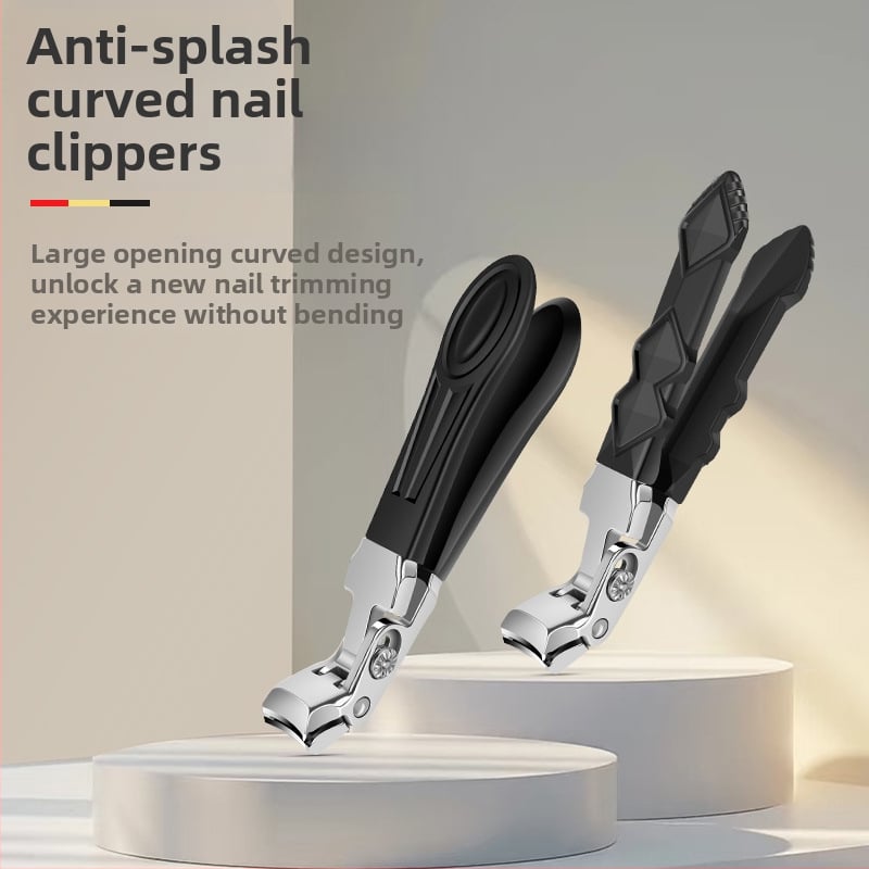Σετ κοπτών νυχιών με μεγάλο άνοιγμα, επίπεδο στόμιο, φορητό, από πλαστικό και ανοξείδωτο ατσάλι