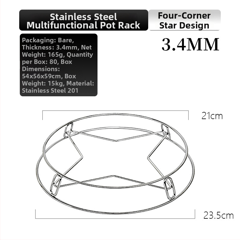 Kaiwang рафт за кухня от неръждаема стомана за гювечи и пароварки, двойно ниво, топлоизолационна подложка, мултифункционален