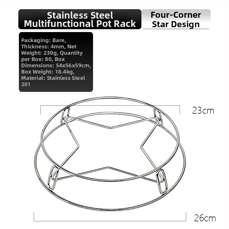 Kaiwang рафт за кухня от неръждаема стомана за гювечи и пароварки, двойно ниво, топлоизолационна подложка, мултифункционален