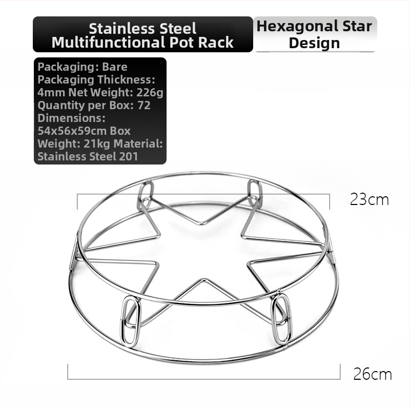 Kaiwang рафт за кухня от неръждаема стомана за гювечи и пароварки, двойно ниво, топлоизолационна подложка, мултифункционален