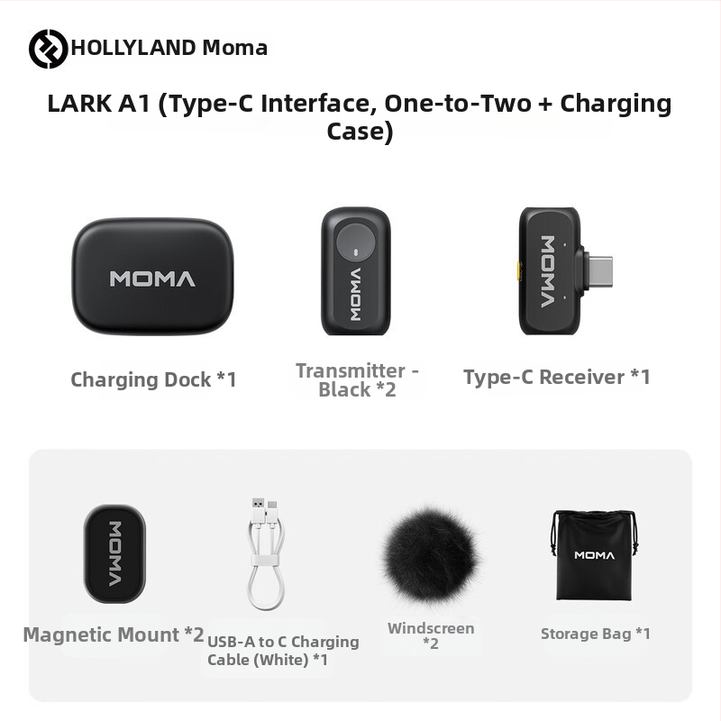 Клип-микрофон за жив стрийминг - Mengma LARK A1, омнидирекционен, 20 Hz–20 kHz, SNR ≥60 dB, вградена батерия 50–100 mAh, 3–6 ч живот на батерията