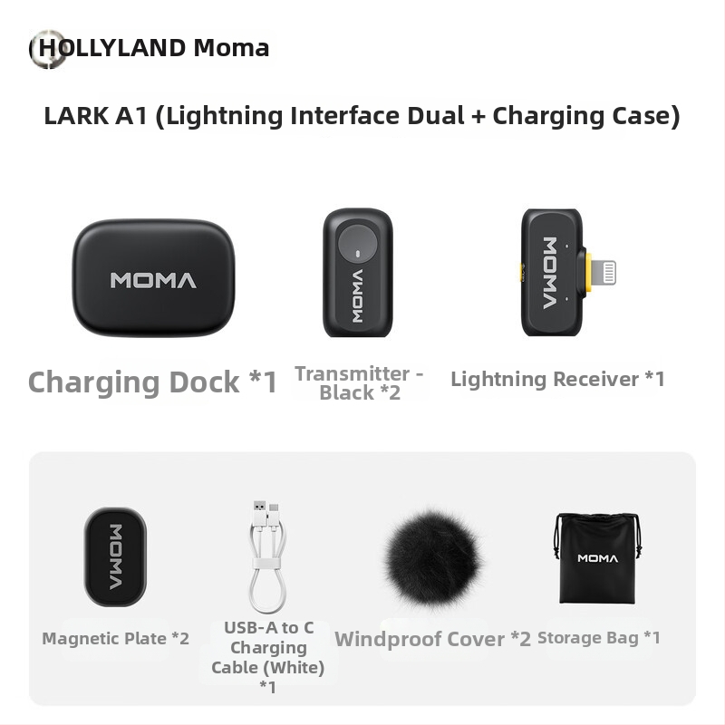 Клип-микрофон за жив стрийминг - Mengma LARK A1, омнидирекционен, 20 Hz–20 kHz, SNR ≥60 dB, вградена батерия 50–100 mAh, 3–6 ч живот на батерията