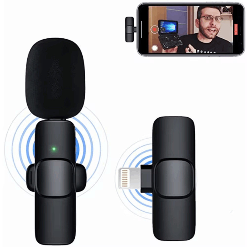 Microfon lavalier pentru streaming live și înregistrări video – Wireless, cu baterie încorporată, reducere zgomot (Capacitatea bateriei ≤50 mAh; SNR ≥70 dB; autonomie 3–6 h; Putere 50)