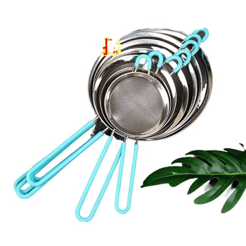 Nerezové oceľové ručné sito na múku s ultrajemnou sieťou – na preosievanie múky, cukru a práškov