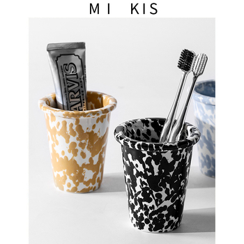 MIKIS fürdőszobai fogkefetartó pohárral a szájöblítéshez és fogkrém-tárolóval – ajándékra kész, logó nélkül, testreszabás nélkül