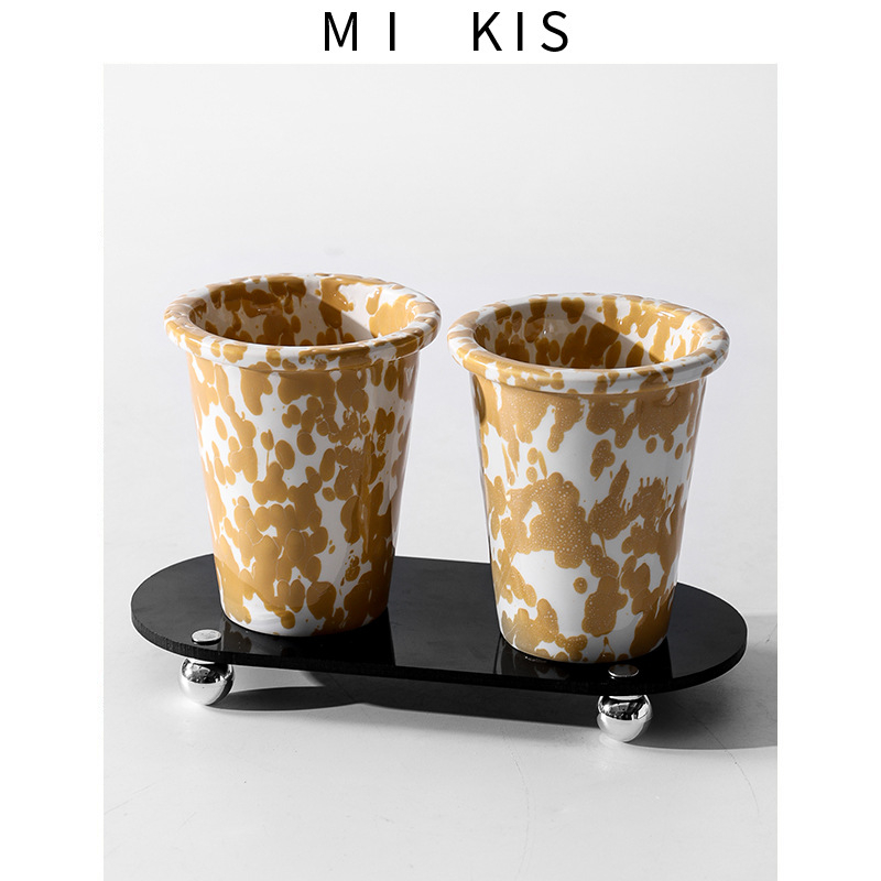 MIKIS fürdőszobai fogkefetartó pohárral a szájöblítéshez és fogkrém-tárolóval – ajándékra kész, logó nélkül, testreszabás nélkül