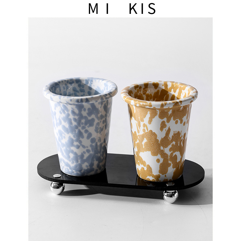 MIKIS fürdőszobai fogkefetartó pohárral a szájöblítéshez és fogkrém-tárolóval – ajándékra kész, logó nélkül, testreszabás nélkül