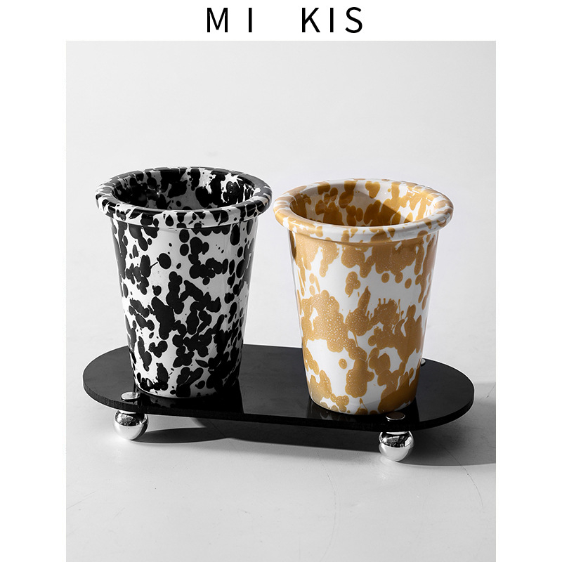 MIKIS fürdőszobai fogkefetartó pohárral a szájöblítéshez és fogkrém-tárolóval – ajándékra kész, logó nélkül, testreszabás nélkül