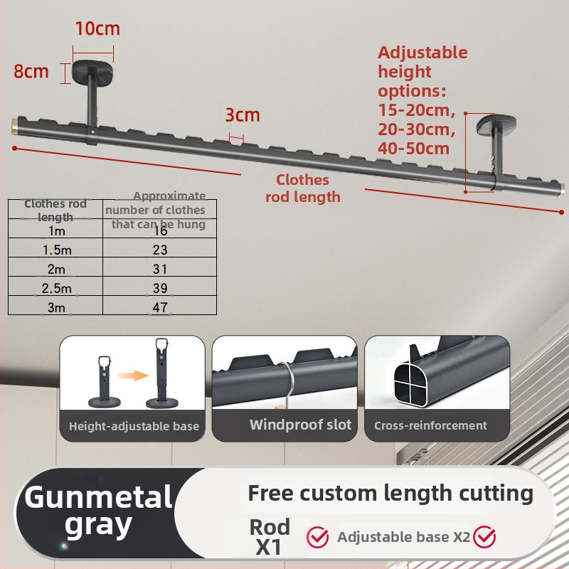 Fém ruhaszárító rúd – hálószoba számára, bevezetés 2024, East tai, modern minimalista stílus