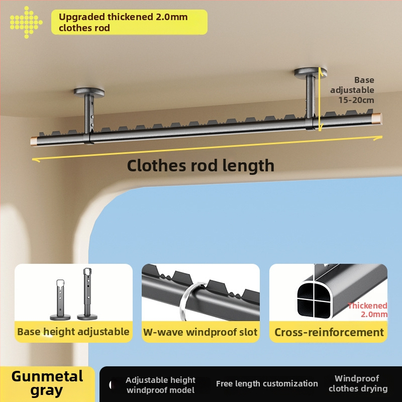 Fém ruhaszárító rúd – hálószoba számára, bevezetés 2024, East tai, modern minimalista stílus