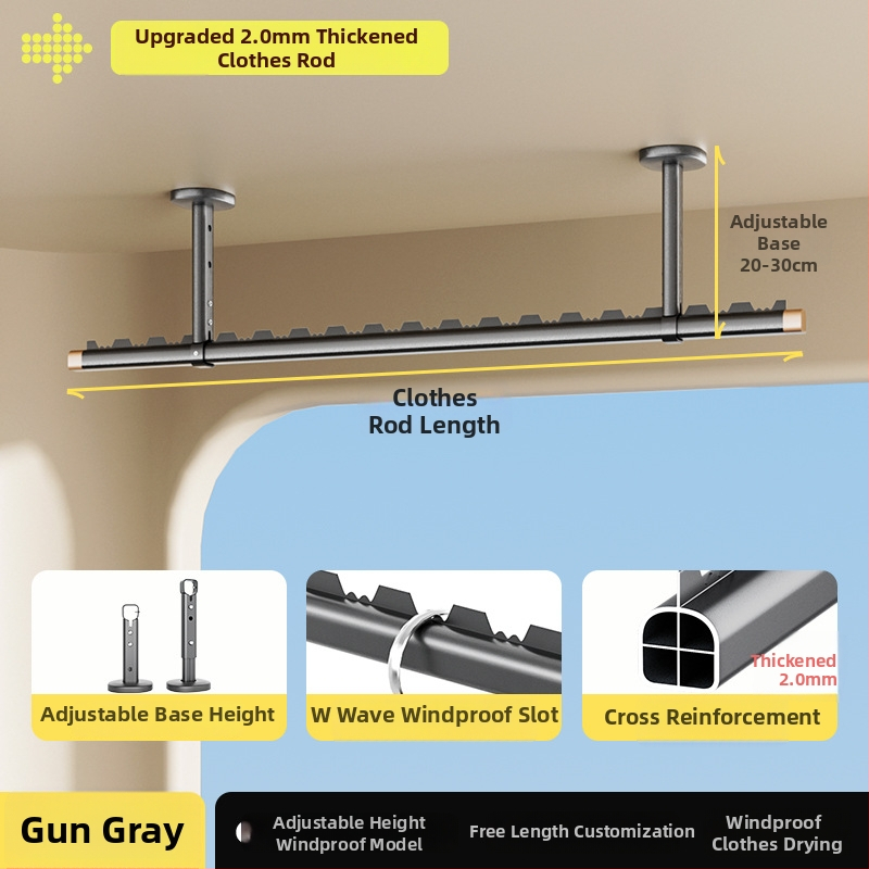 Fém ruhaszárító rúd – hálószoba számára, bevezetés 2024, East tai, modern minimalista stílus