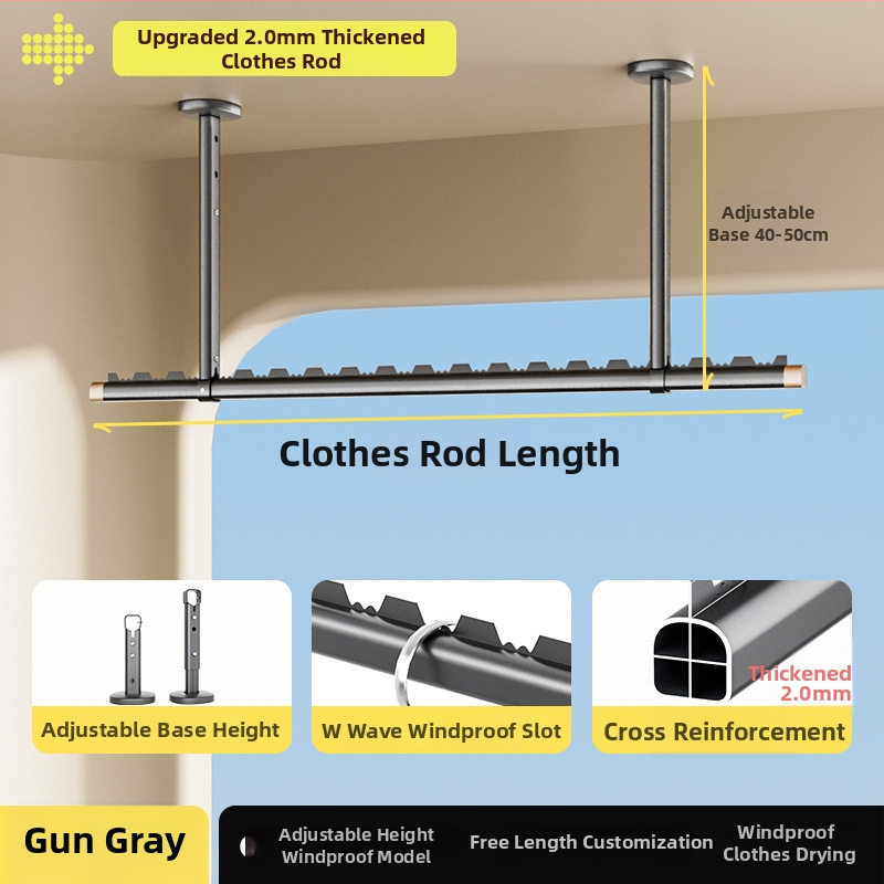Fém ruhaszárító rúd – hálószoba számára, bevezetés 2024, East tai, modern minimalista stílus