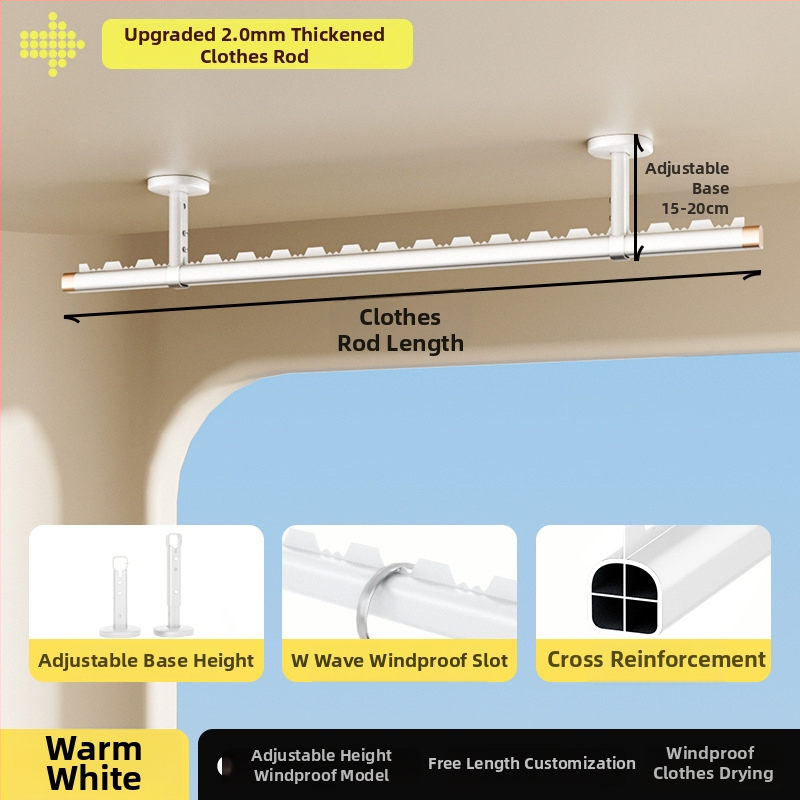 Fém ruhaszárító rúd – hálószoba számára, bevezetés 2024, East tai, modern minimalista stílus