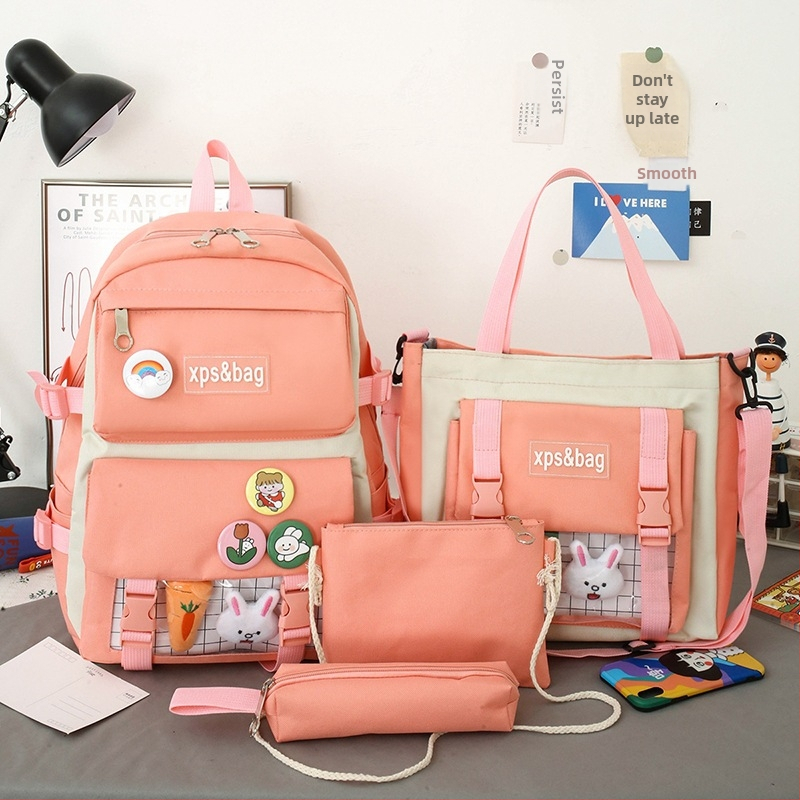 Najlon ruksak za učenike – prozračan, otporan na habanje, proširiv, s zakrivljenim naramenicama i podstavljenim stražnjim dijelom