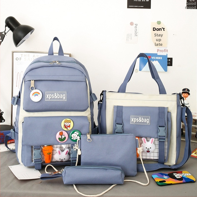 Najlon ruksak za učenike – prozračan, otporan na habanje, proširiv, s zakrivljenim naramenicama i podstavljenim stražnjim dijelom