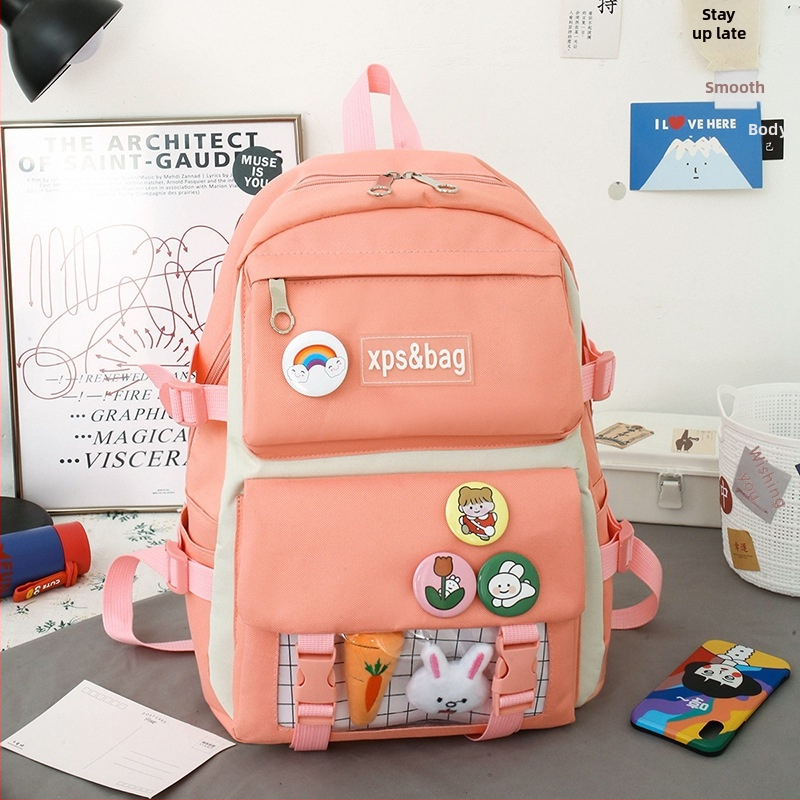 Najlon ruksak za učenike – prozračan, otporan na habanje, proširiv, s zakrivljenim naramenicama i podstavljenim stražnjim dijelom