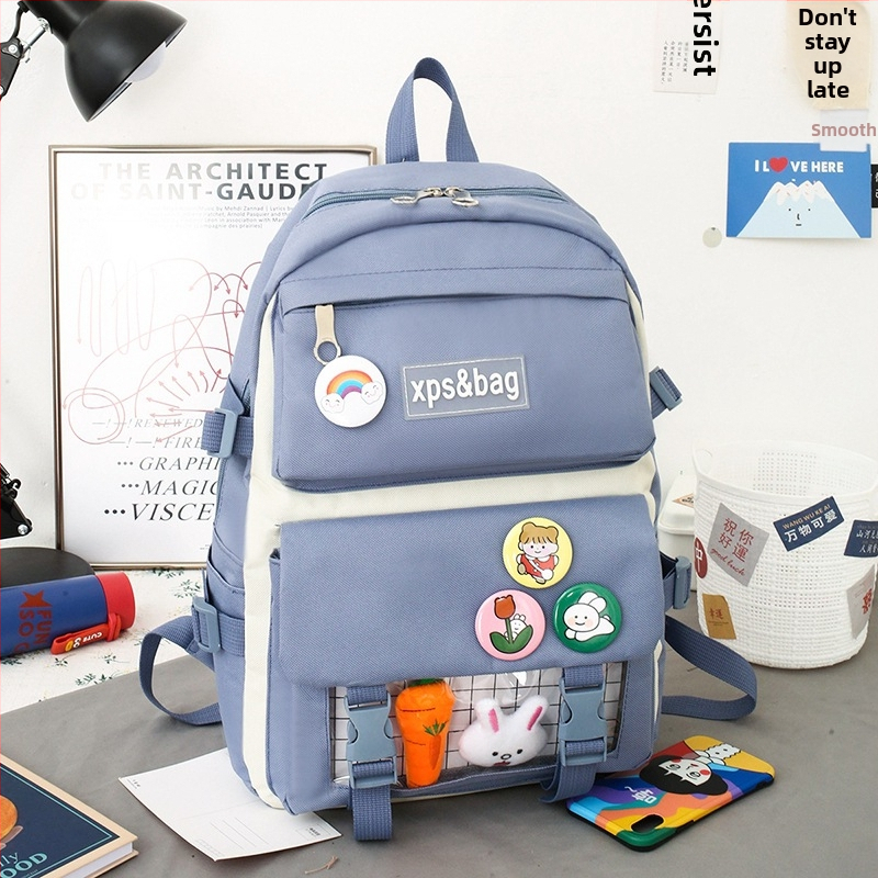 Najlon ruksak za učenike – prozračan, otporan na habanje, proširiv, s zakrivljenim naramenicama i podstavljenim stražnjim dijelom