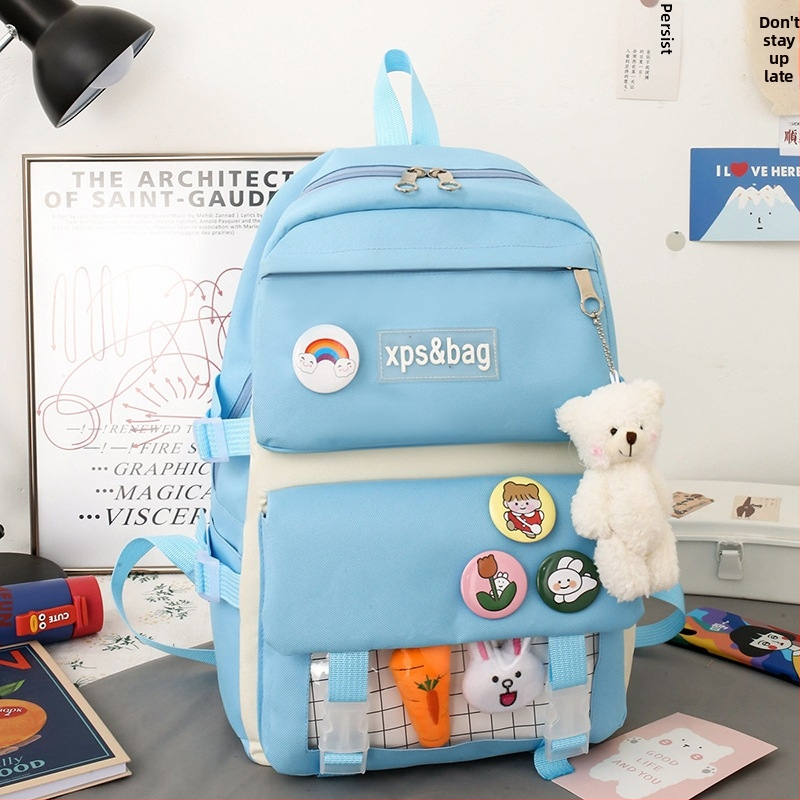 Najlon ruksak za učenike – prozračan, otporan na habanje, proširiv, s zakrivljenim naramenicama i podstavljenim stražnjim dijelom