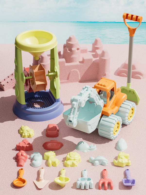 Jucării de plajă pentru copii: unelte de săpat în nisip, joacă în apă, plastic, Zhibei (material: plastic; marcă: Zhibei; vârstă: 0–3 ani; categorie: jucării de plajă; pentru joacă în apă)