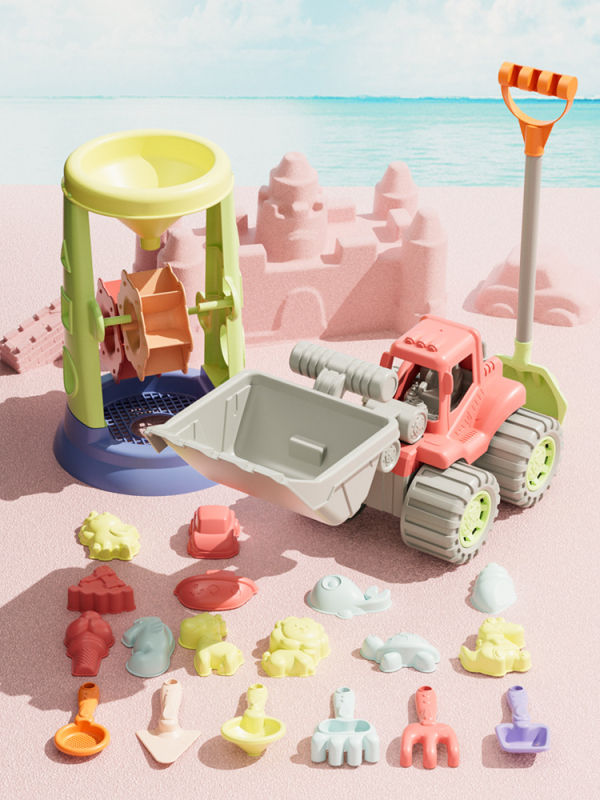 Jucării de plajă pentru copii: unelte de săpat în nisip, joacă în apă, plastic, Zhibei (material: plastic; marcă: Zhibei; vârstă: 0–3 ani; categorie: jucării de plajă; pentru joacă în apă)
