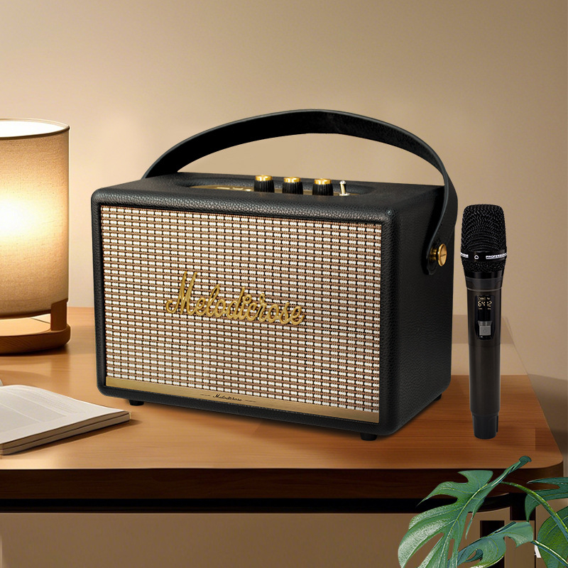 MELODIC Melody Rose 03 Boxă Bluetooth wireless cu microfon karaoke — pentru exterior, portabilă, 4 difuzoare, baterie 6000mAh, Bluetooth 5.3, 130W, 60Hz-15kHz