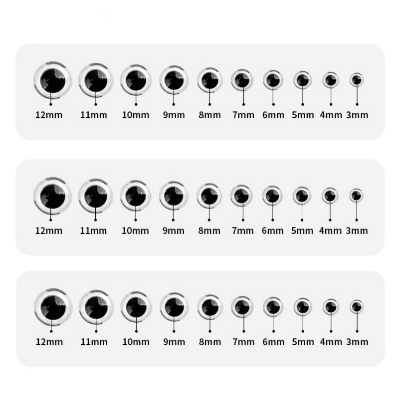 Stakleni oči za lutke i plišane mede, set od 120 komada, pečene na visokoj temperaturi