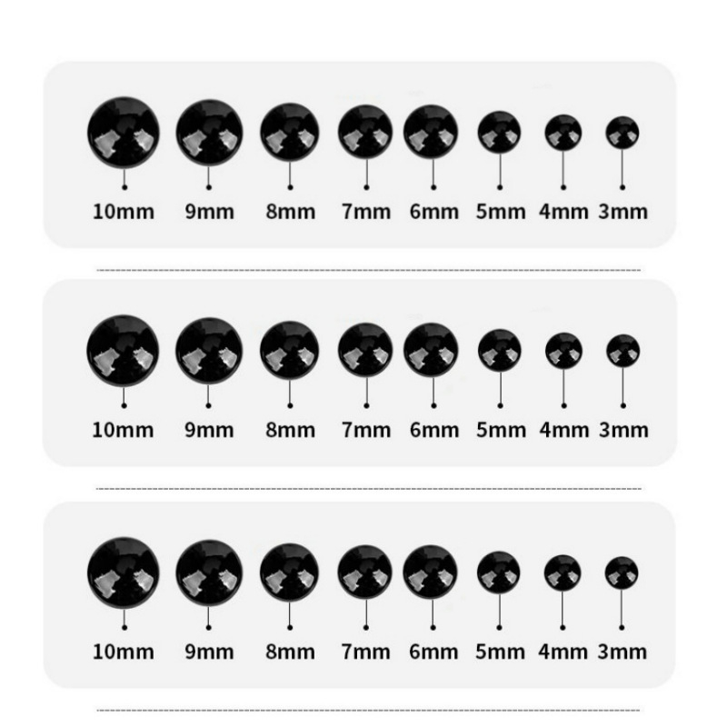 Stakleni oči za lutke i plišane mede, set od 120 komada, pečene na visokoj temperaturi