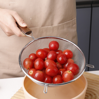 Gao Jia Chef sită din oțel inoxidabil cu plasă fină pentru prăjit – filtrare în bucătărie