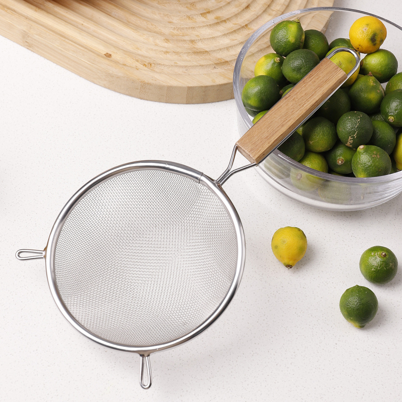 Gao Jia Chef sită din oțel inoxidabil cu plasă fină pentru prăjit – filtrare în bucătărie