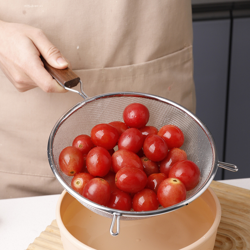 Gao Jia Chef sită din oțel inoxidabil cu plasă fină pentru prăjit – filtrare în bucătărie