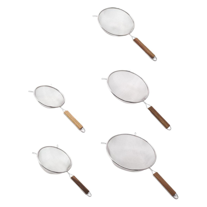 Gao Jia Chef sită din oțel inoxidabil cu plasă fină pentru prăjit – filtrare în bucătărie