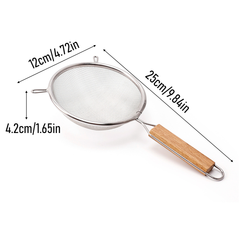 Gao Jia Chef sită din oțel inoxidabil cu plasă fină pentru prăjit – filtrare în bucătărie